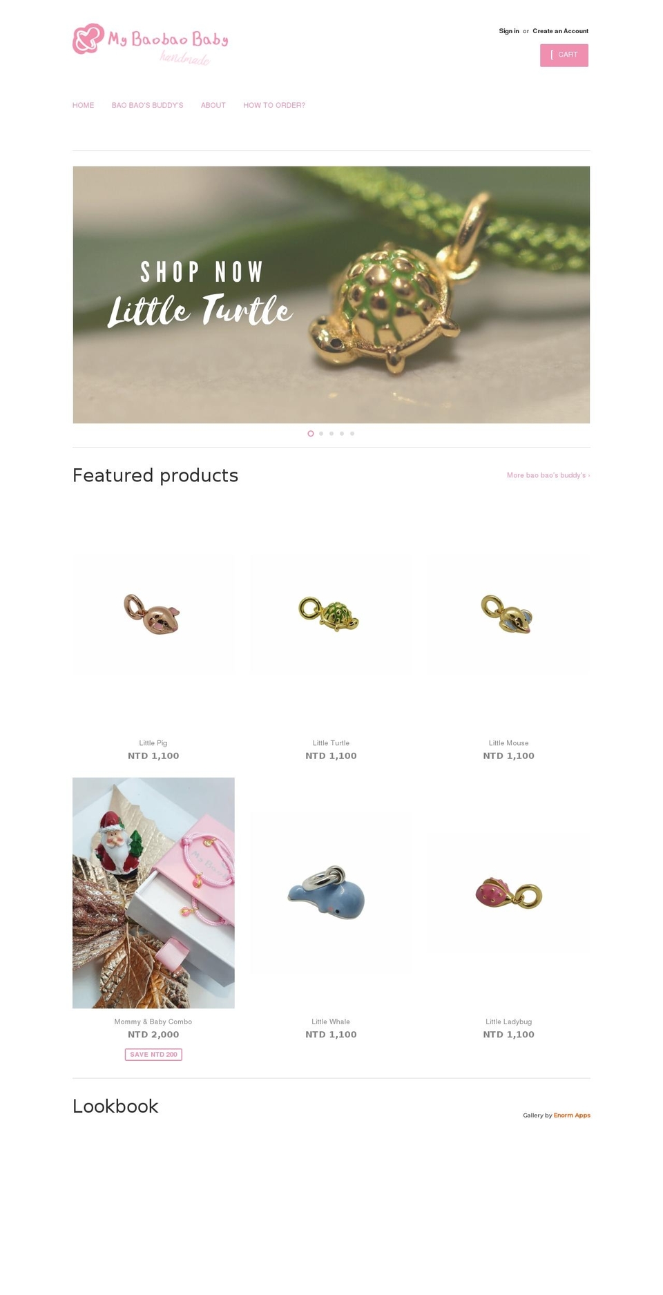 mybaobaobaby.com — Shopify storefront screenshot