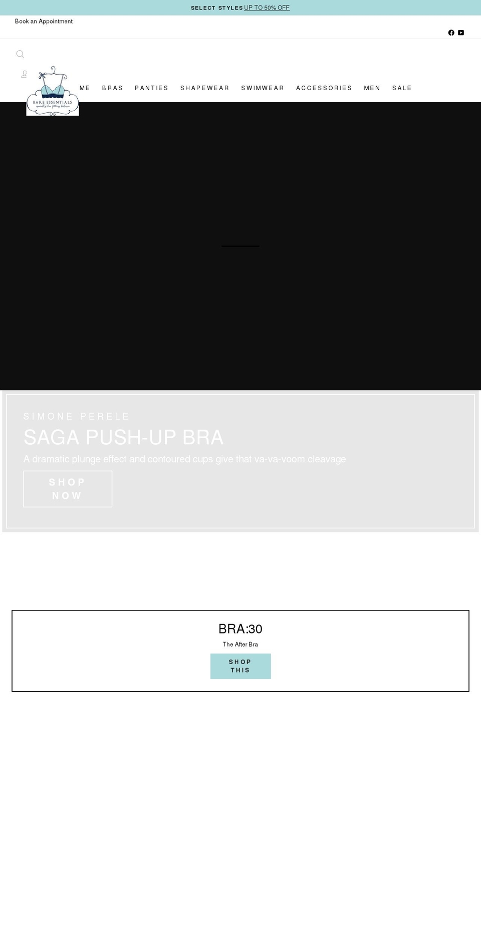 mybareshop.com shopify website screenshot