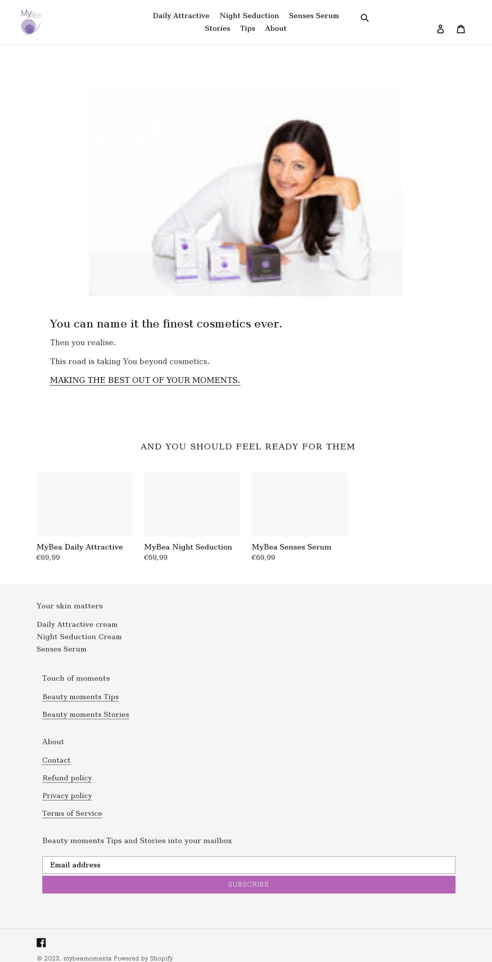 mybeamoments.myshopify.com shopify website screenshot