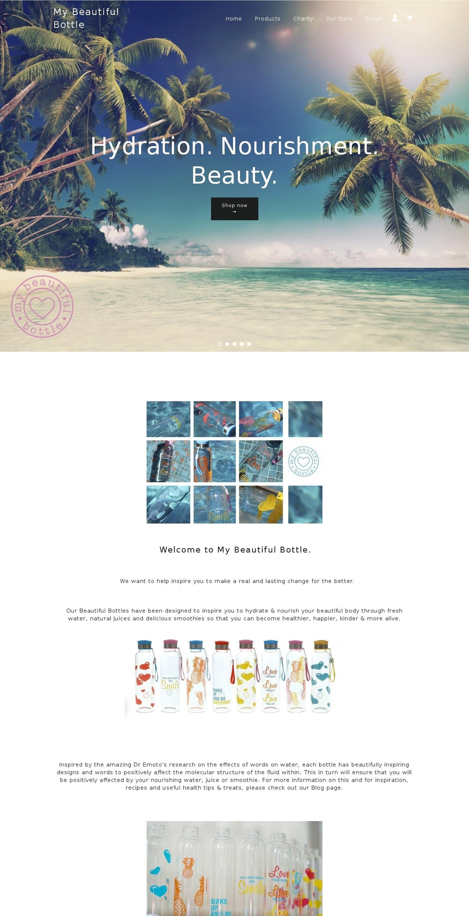 mybeautifulbottle.com shopify website screenshot