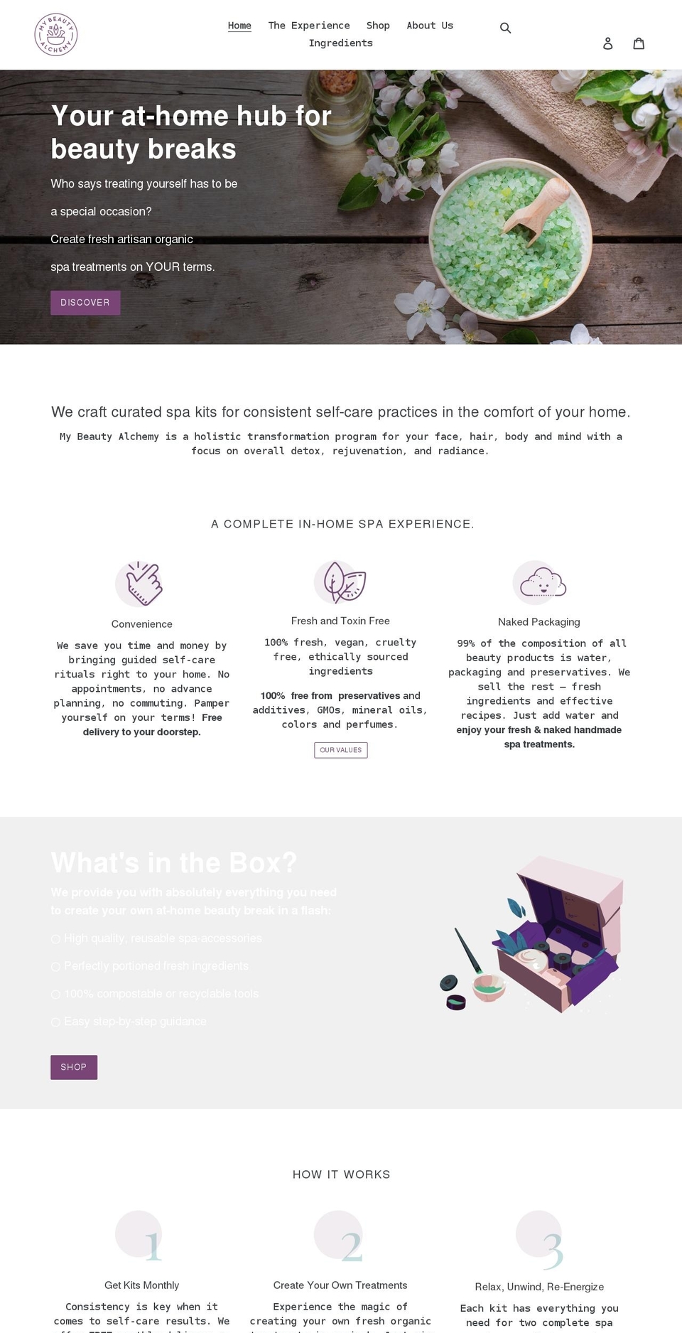 mybeautyalchemy.com shopify website screenshot