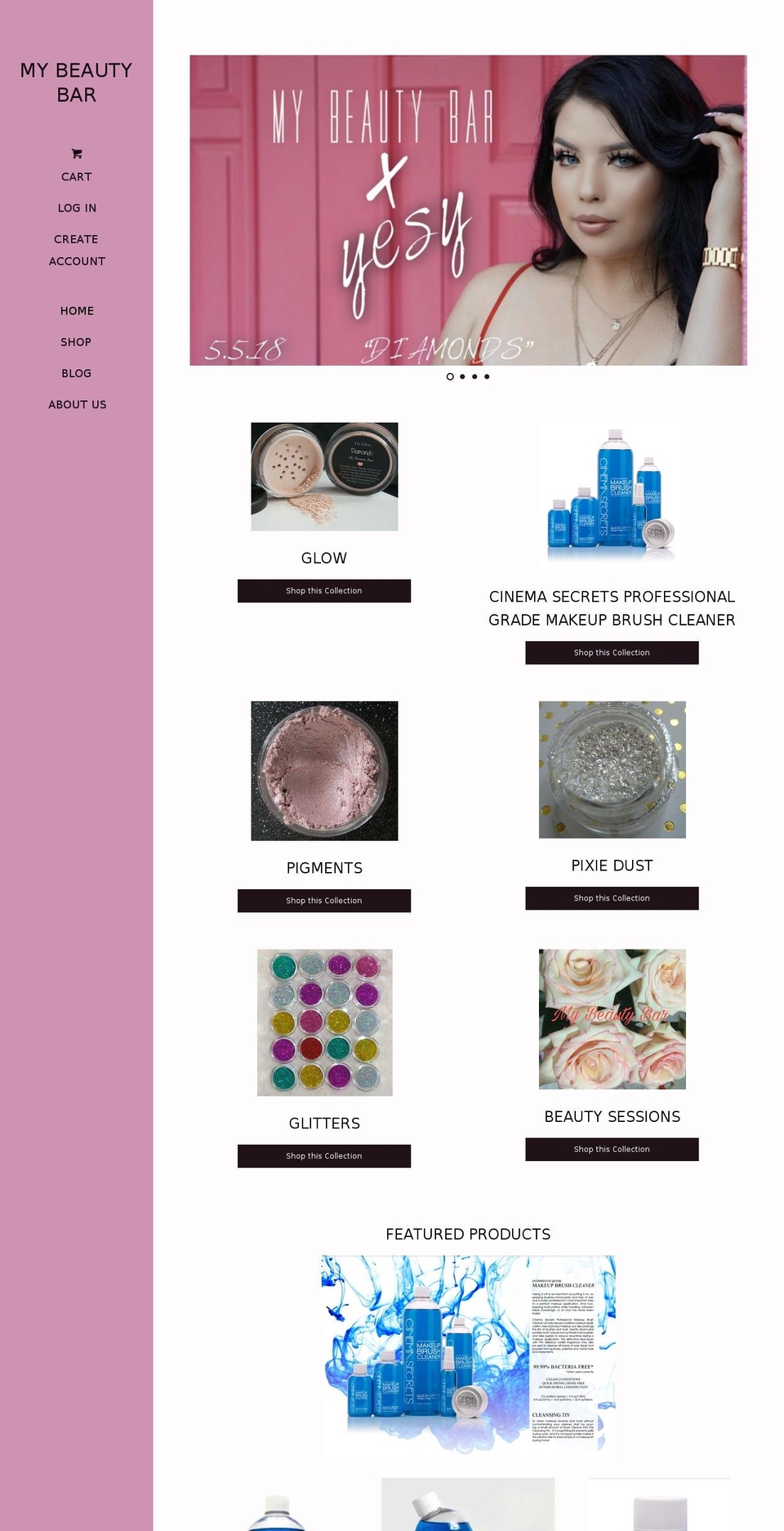 mybeautybar.org shopify website screenshot