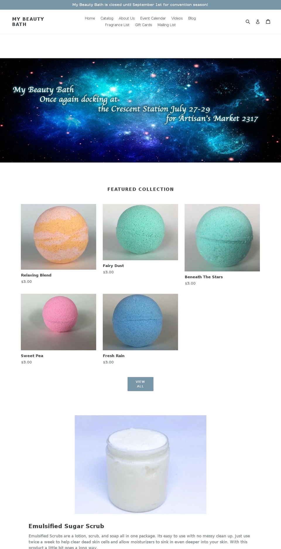 mybeautybath.com — Shopify storefront screenshot