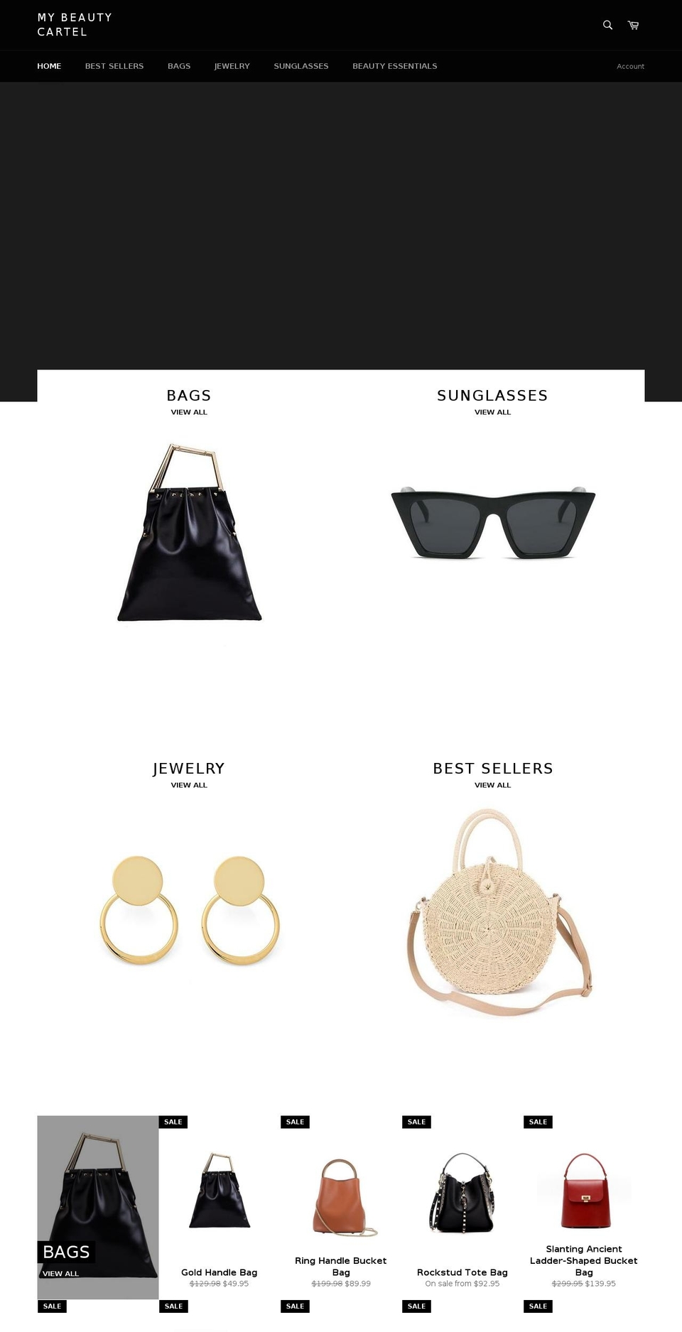 mybeautycartel.com — Shopify storefront screenshot