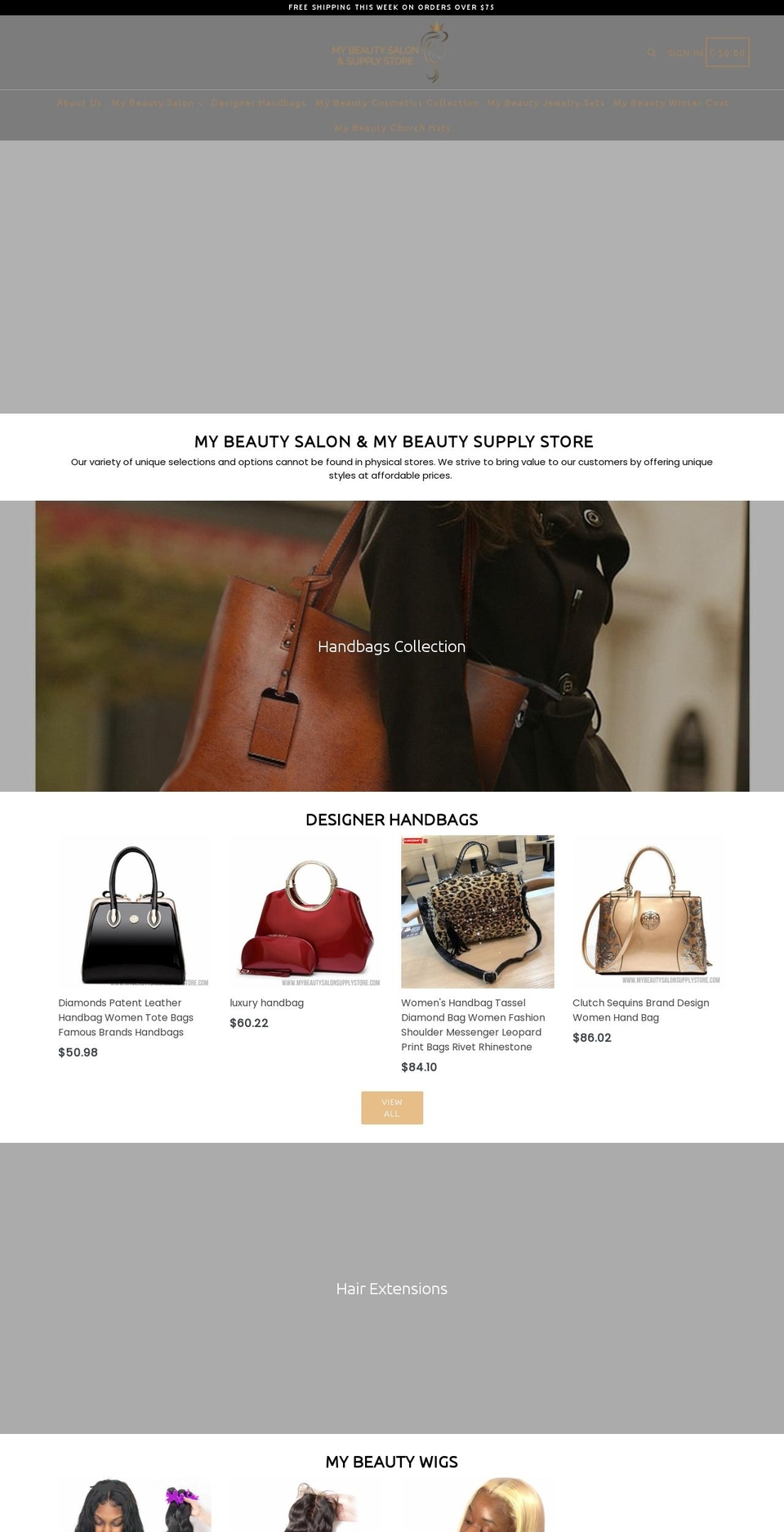 mybeautysalonsupplystore.com shopify website screenshot