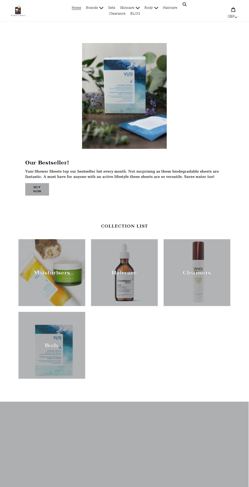 mybeautyworld.net shopify website screenshot