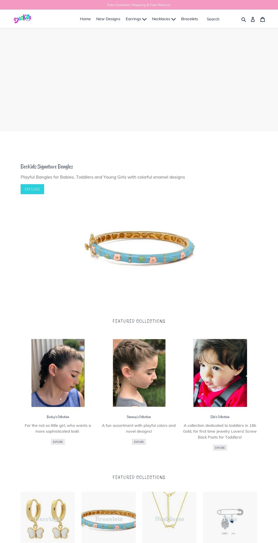 mybeckids.com — Shopify storefront screenshot