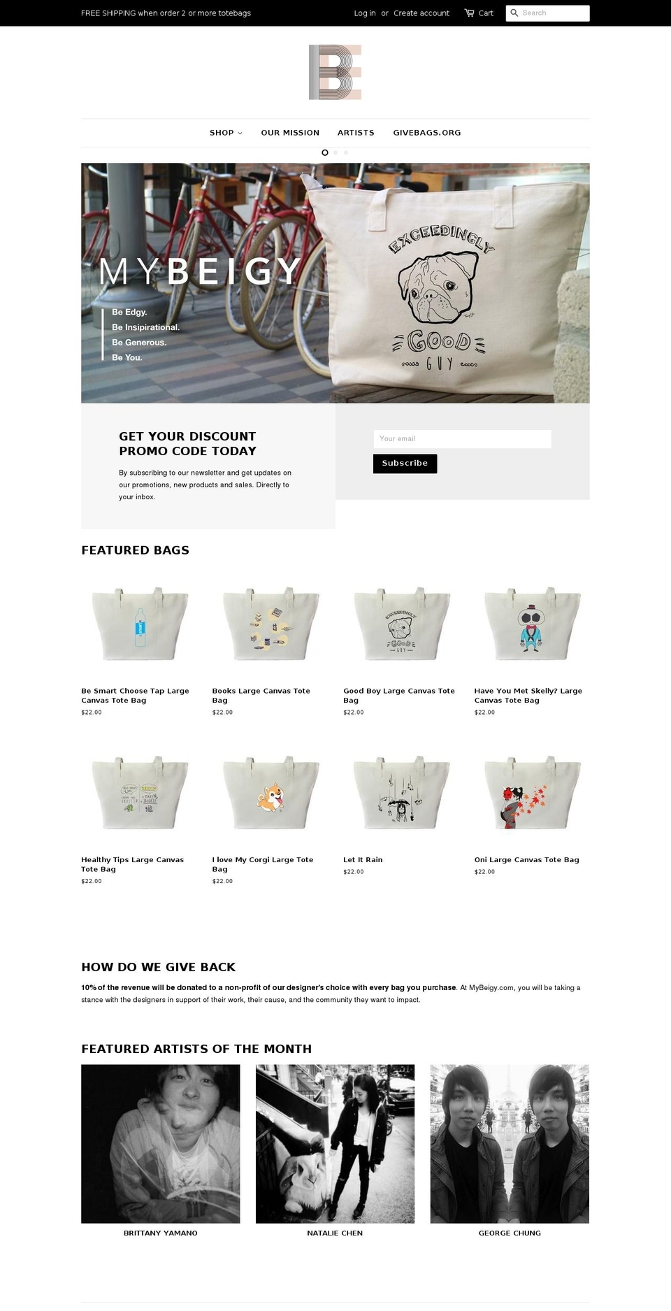 mybeigy.com — Shopify storefront screenshot