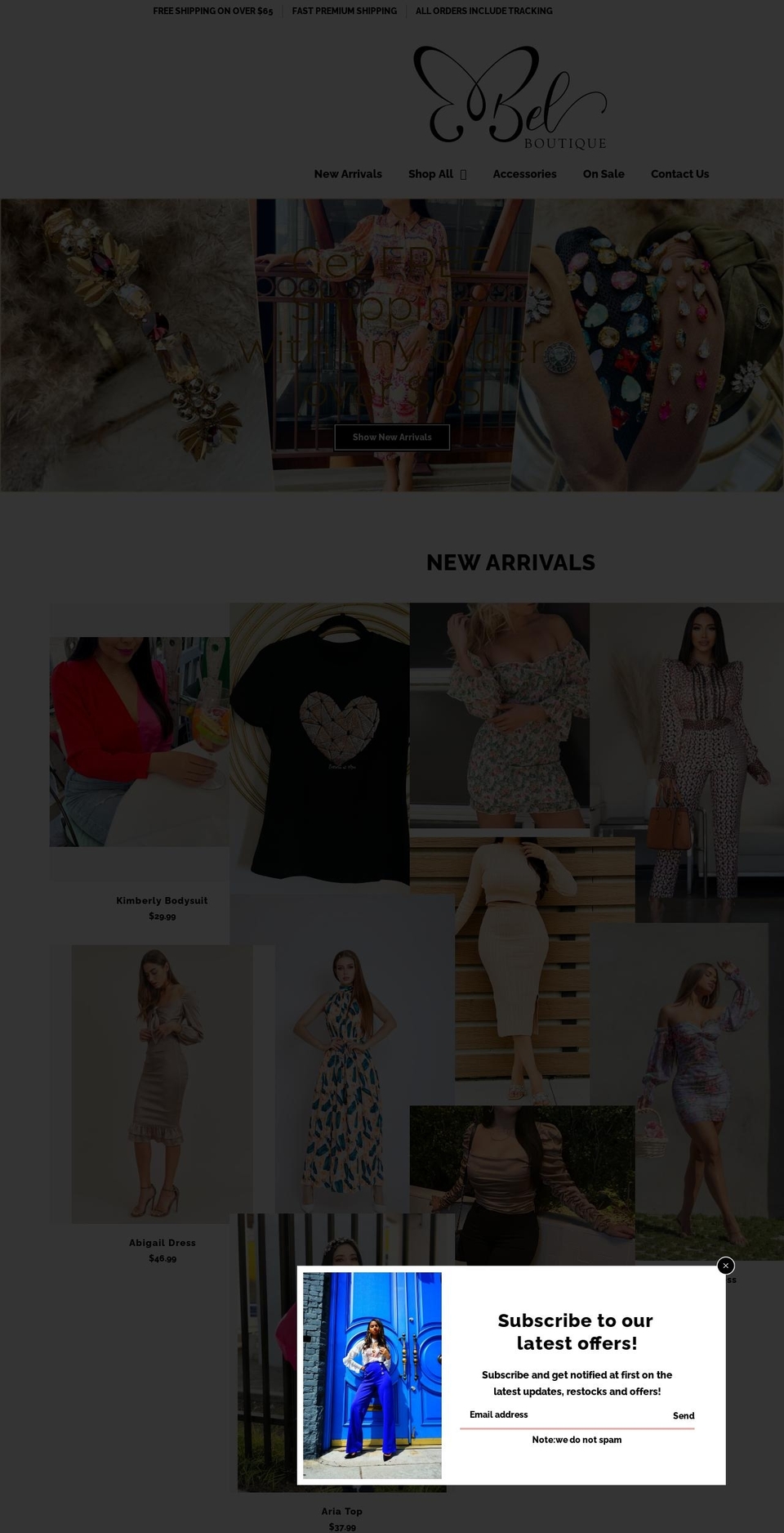 mybelboutique.com — Shopify storefront screenshot