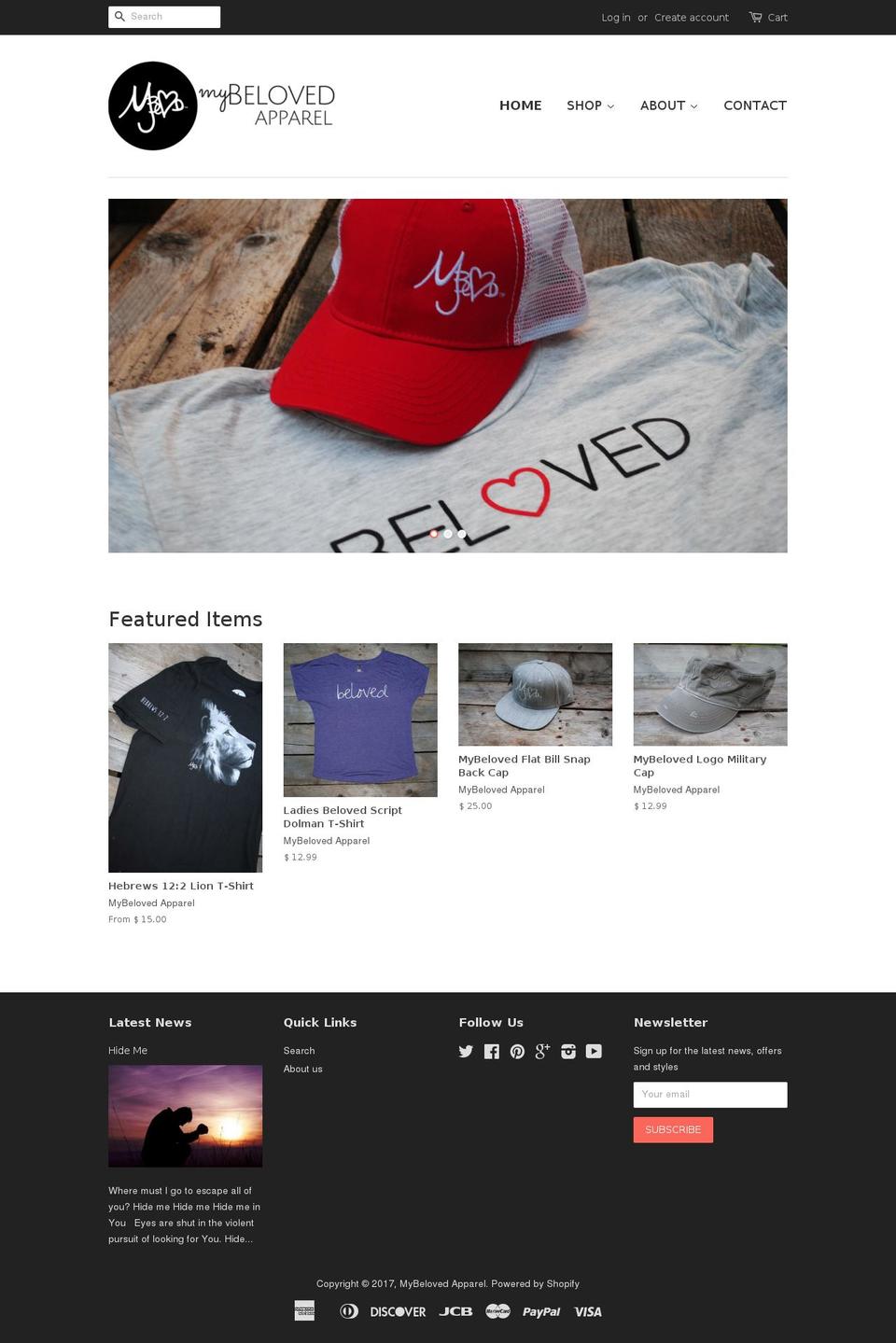 mybelovedapparel.com shopify website screenshot