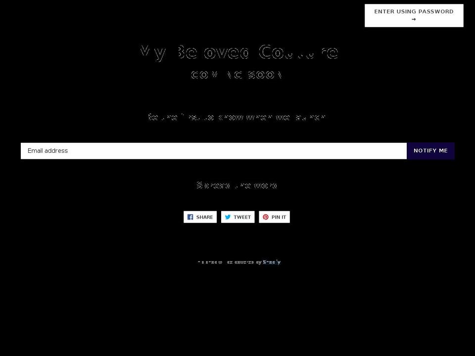 mybelovedcouture.com — Shopify storefront screenshot