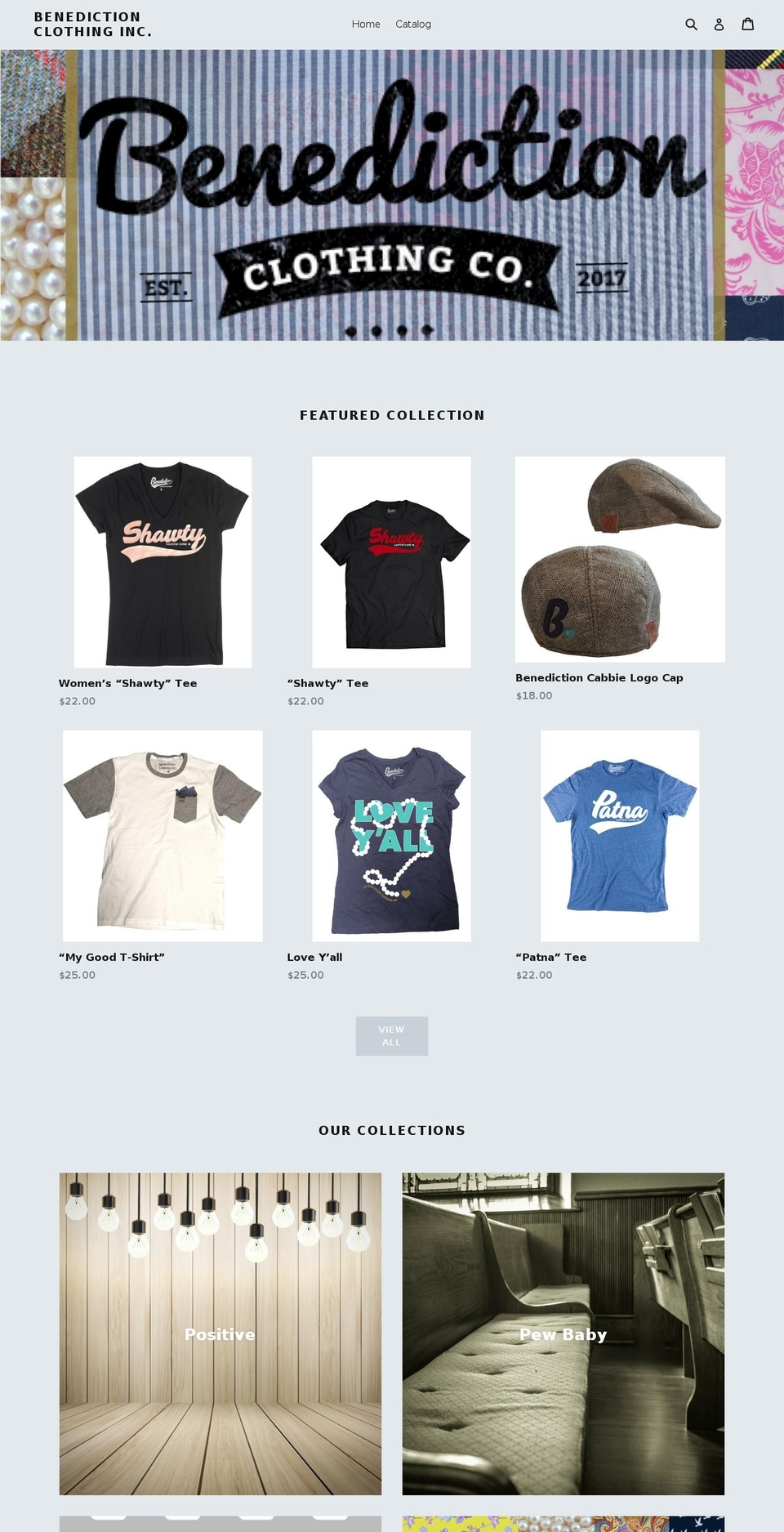 mybenediction.com — Shopify storefront screenshot