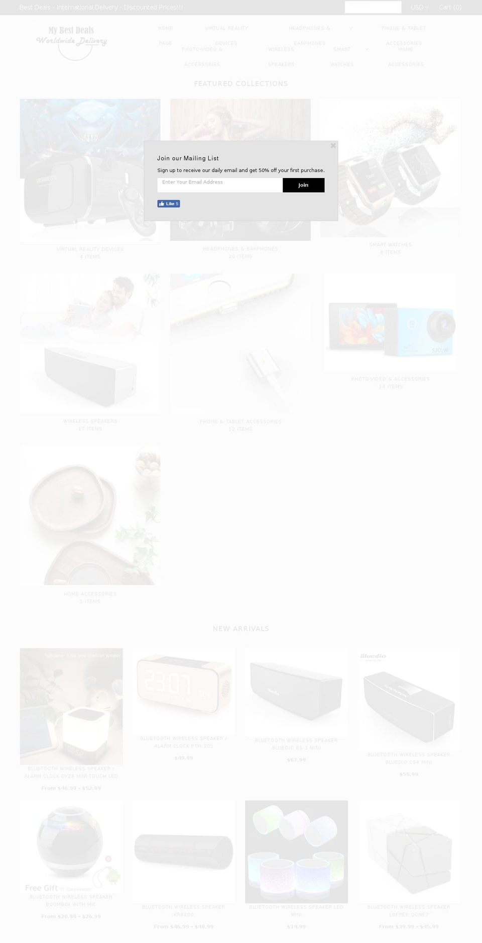 mybestdealsworldwide.com — Shopify storefront screenshot