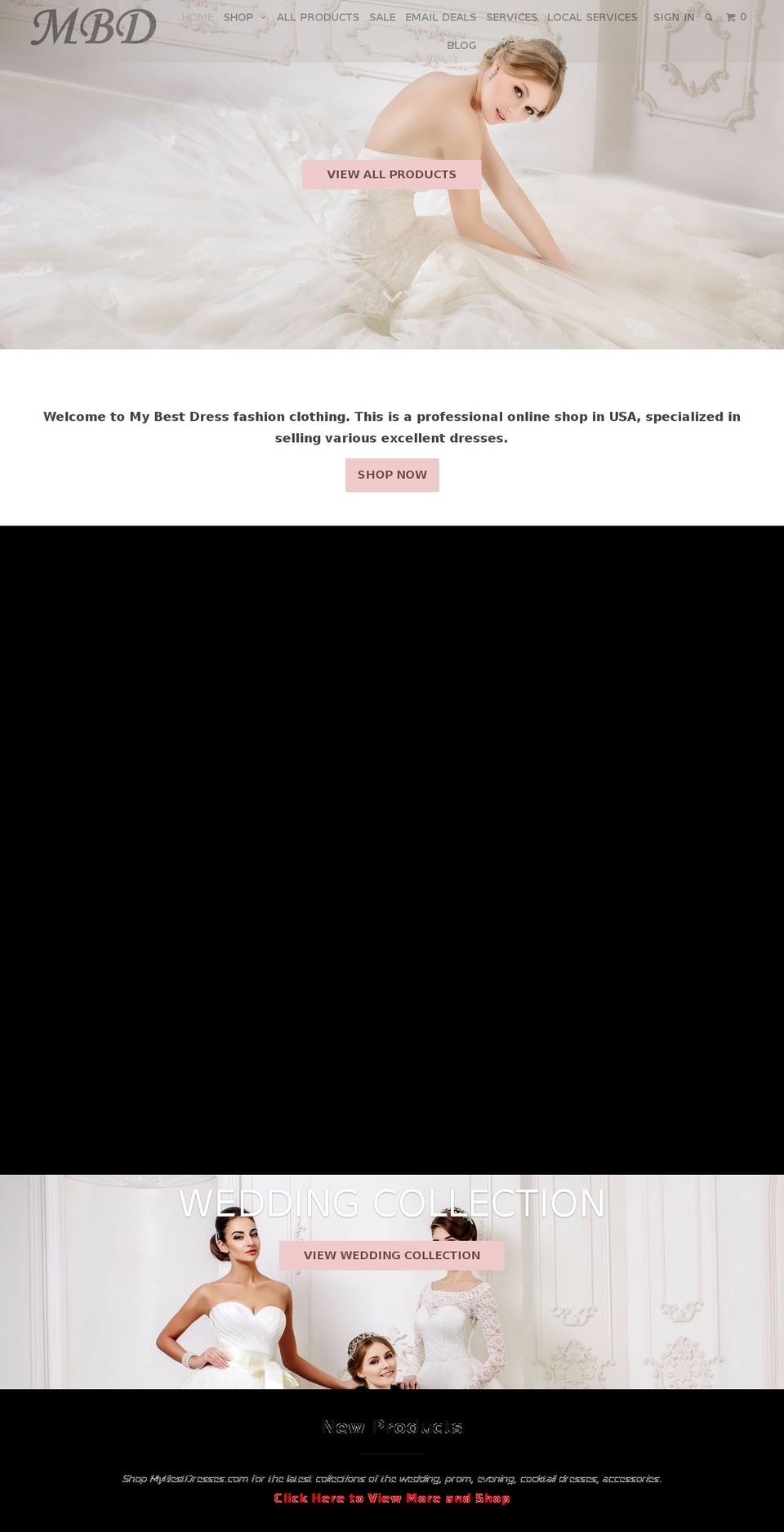 mybestdresses.com shopify website screenshot