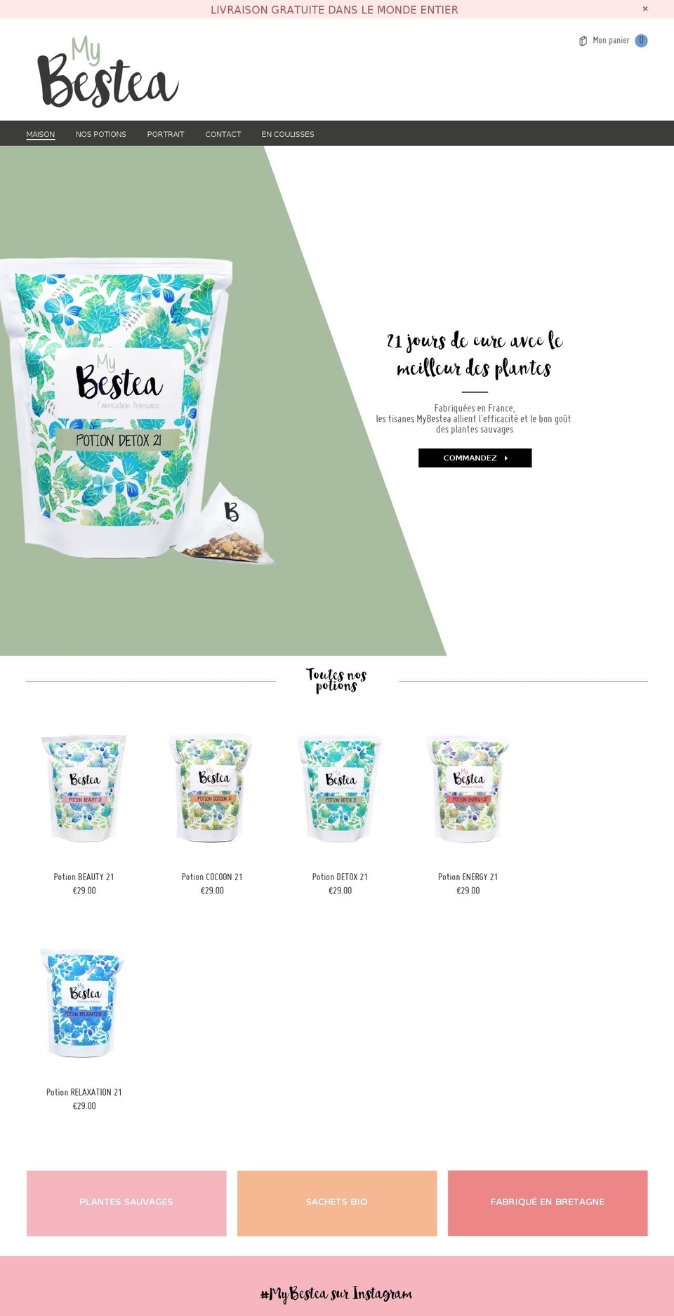 mybestea.com shopify website screenshot