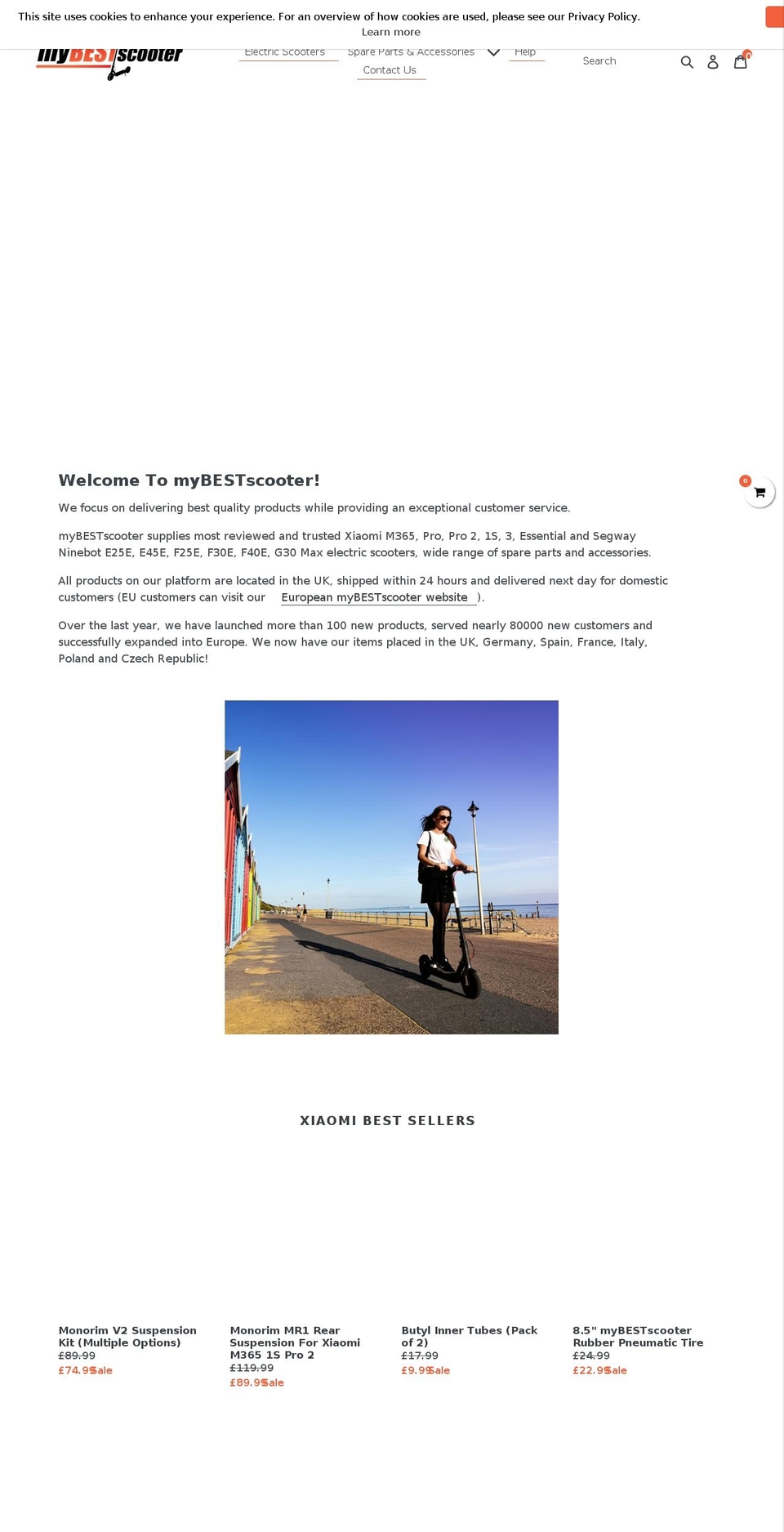 mybestescooter.com shopify website screenshot