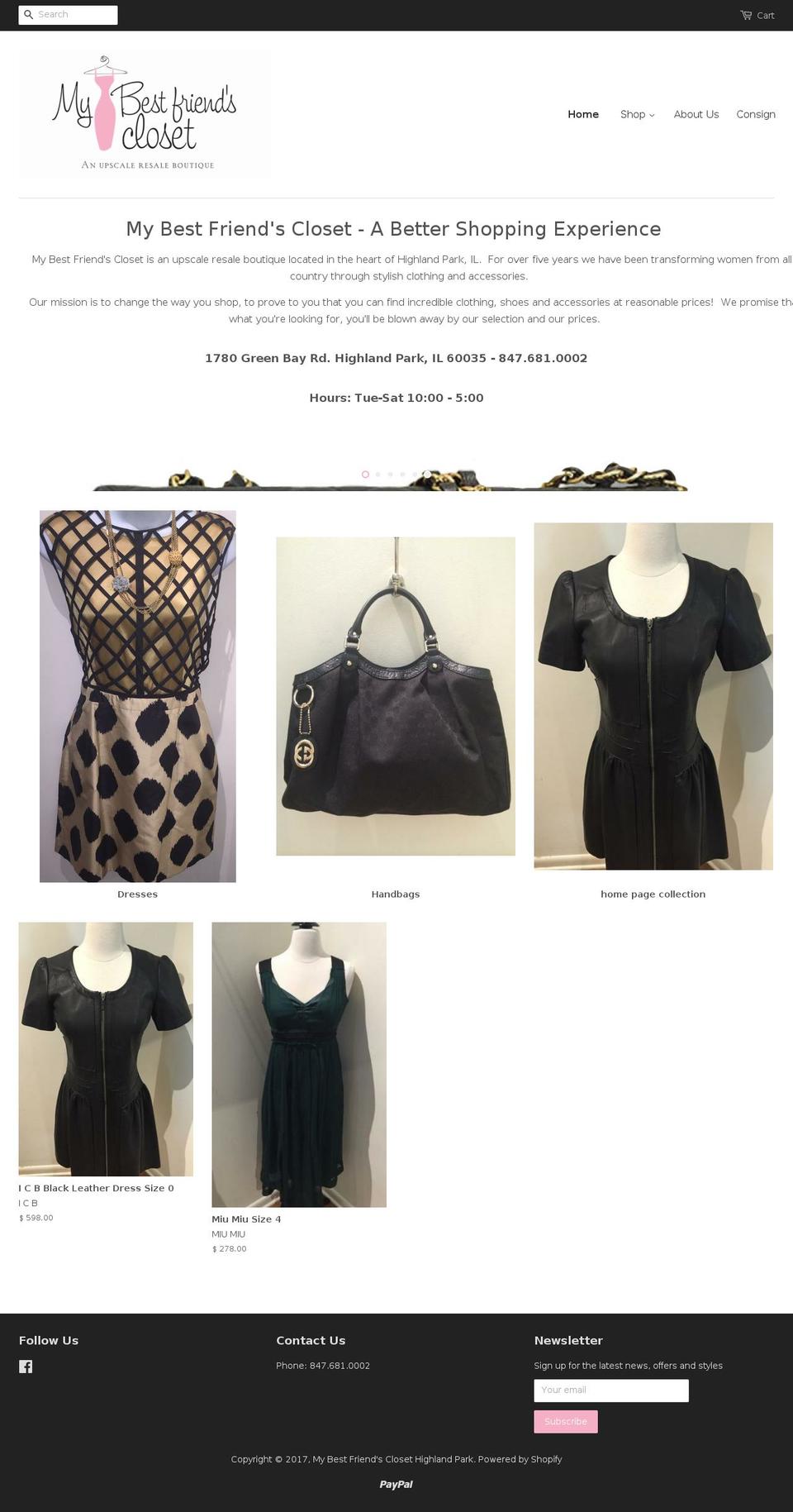 mybestfriendsclosethp.com shopify website screenshot