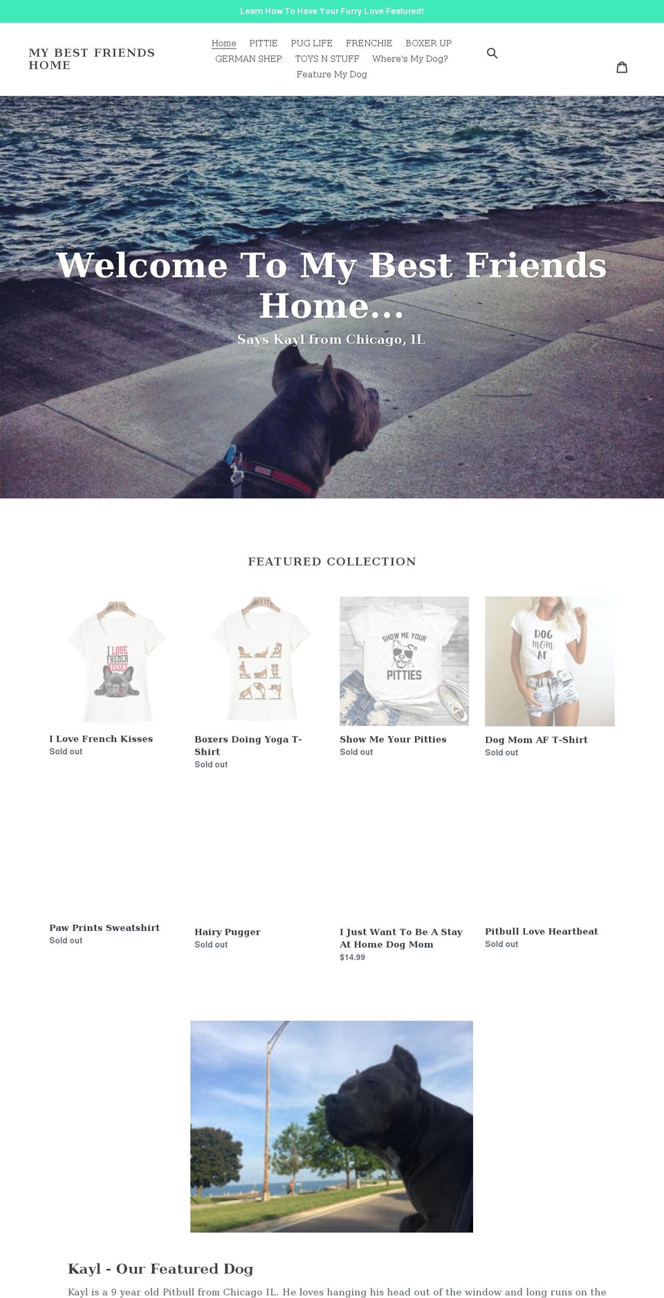 mybestfriendshome.com shopify website screenshot