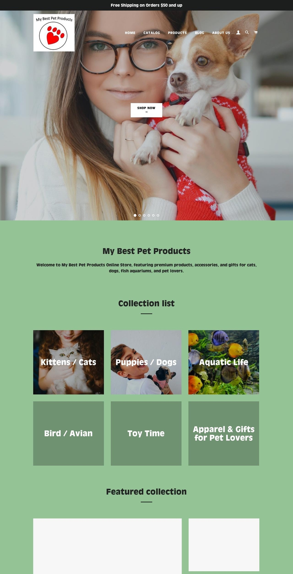 mybestpetproducts.com — Shopify storefront screenshot