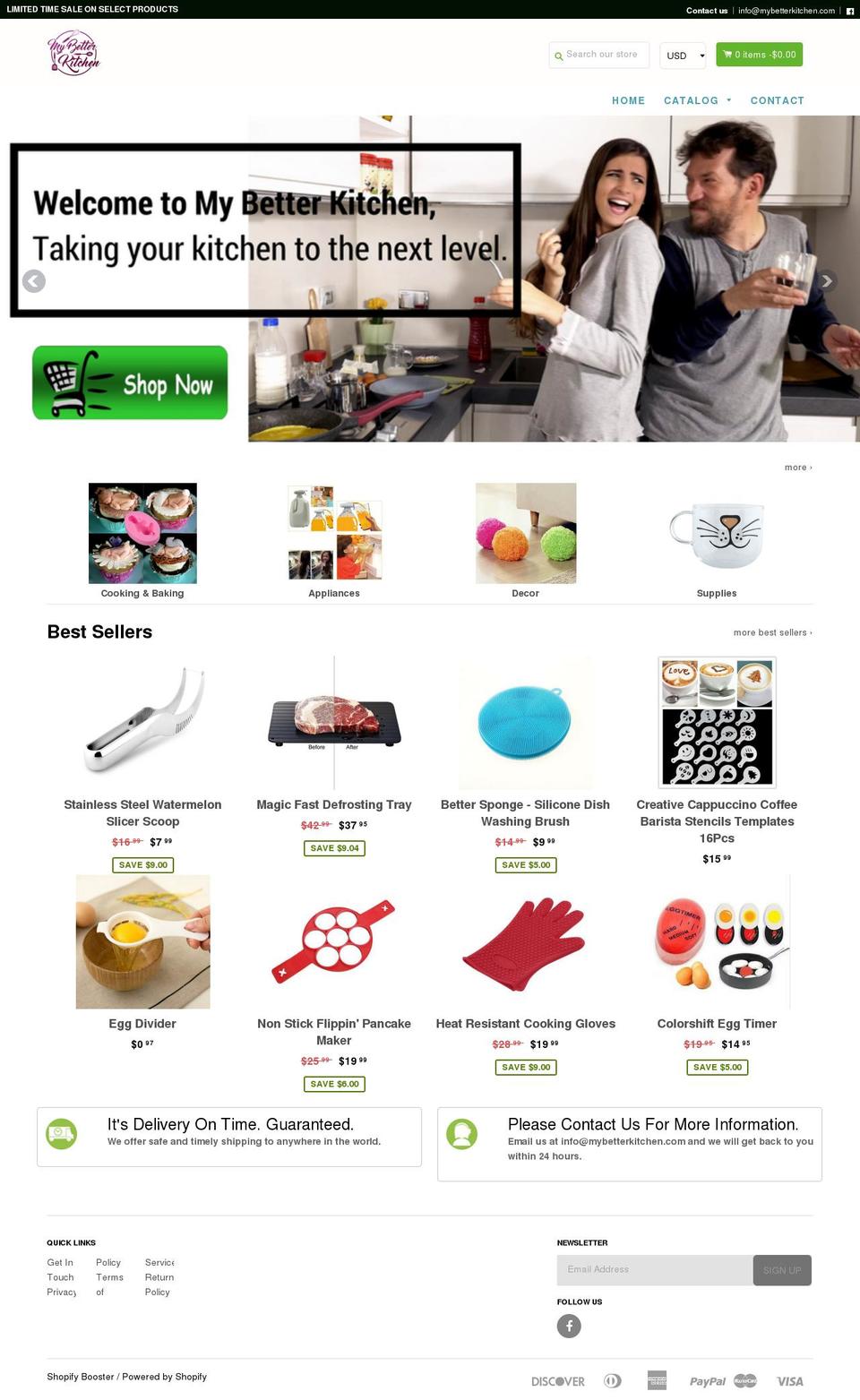 Shopify Booster Theme Shopify theme site example mybetterkitchen.com