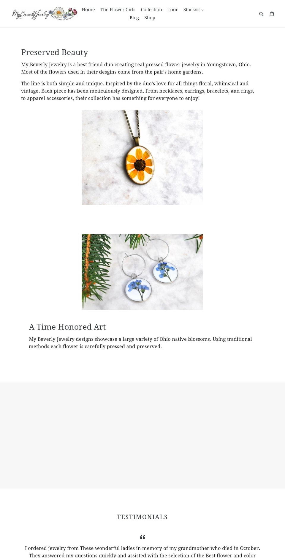 mybeverlyjewelry.com shopify website screenshot