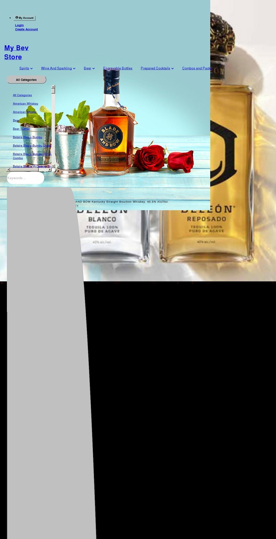 mybevstore.com shopify website screenshot