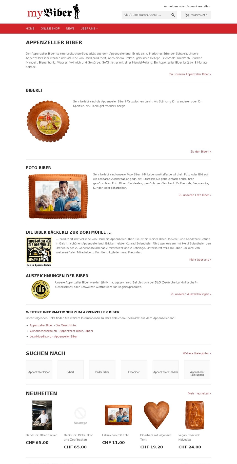 mybiber.com shopify website screenshot