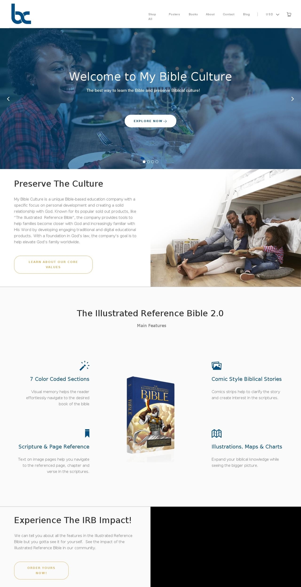 mybibleculture.com shopify website screenshot