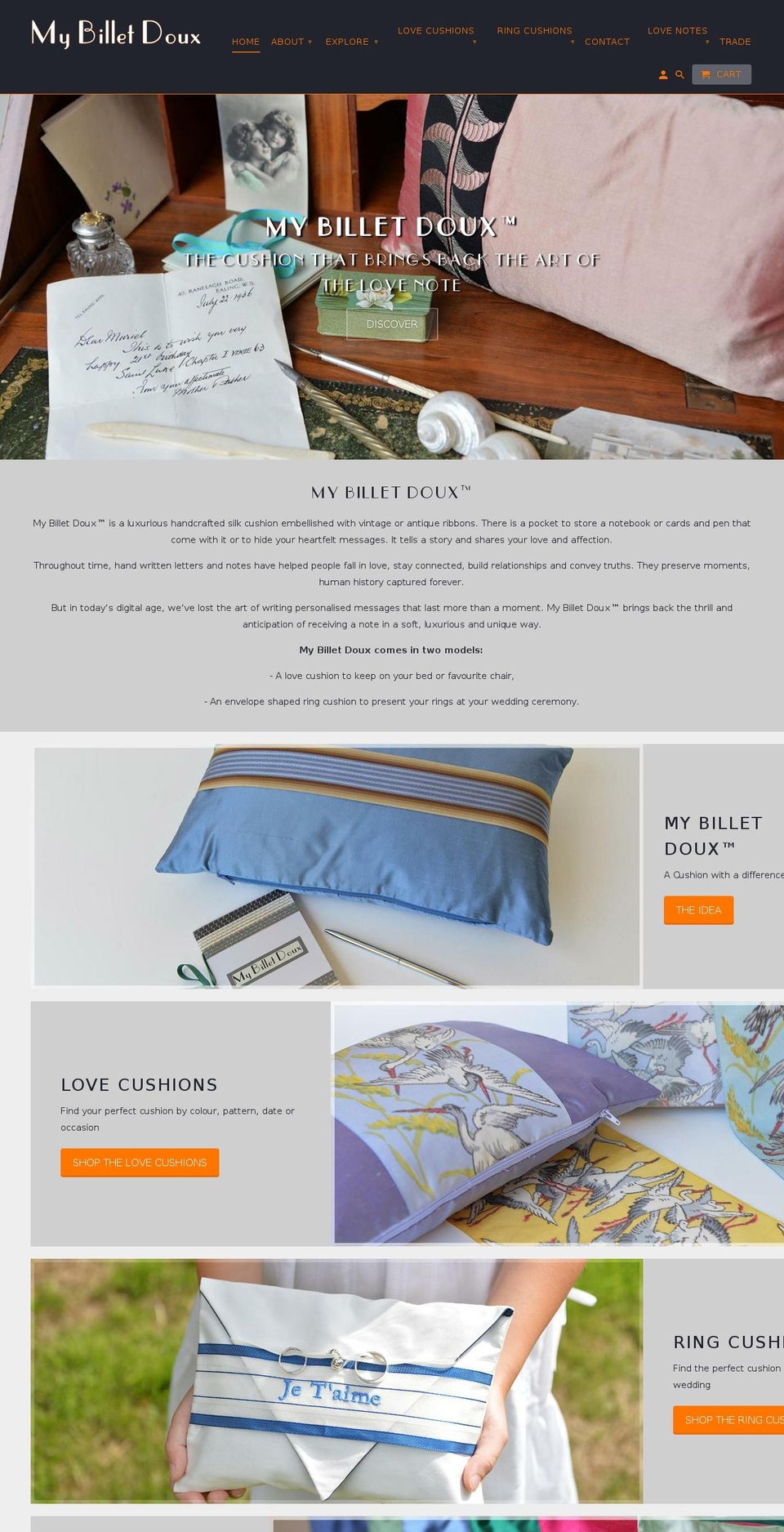 mybilletdoux.com — Shopify storefront screenshot