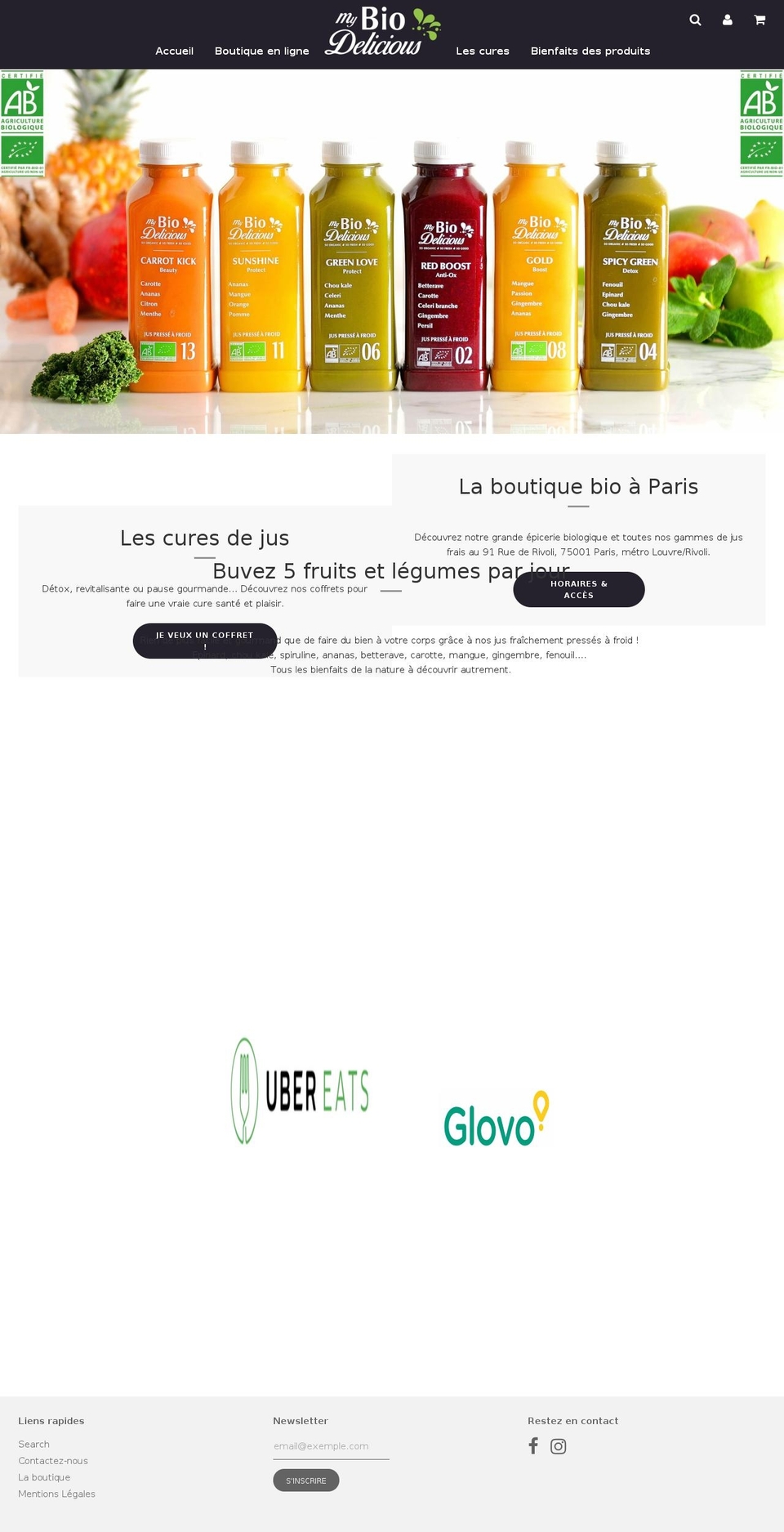 mybiodelicious.com — Shopify storefront screenshot