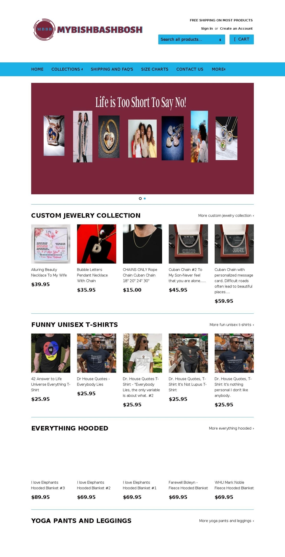 mybishbashbosh.com — Shopify storefront screenshot
