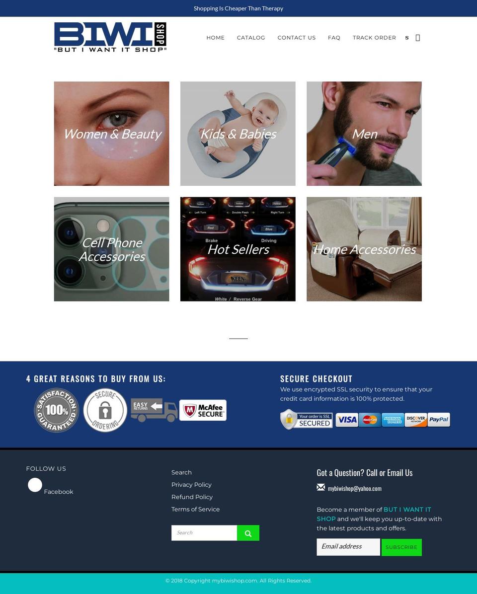 Choosing your shopify store theme Shopify theme site example mybiwishop.com