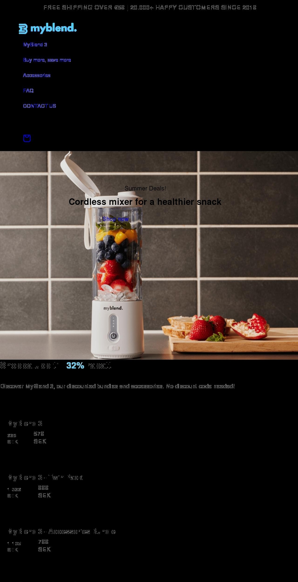 myblend.se shopify website screenshot