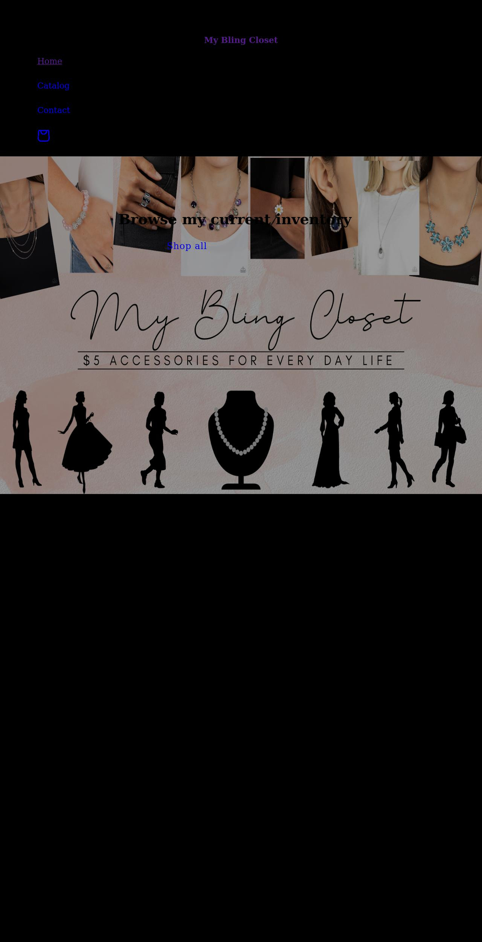 myblingcloset.com shopify website screenshot
