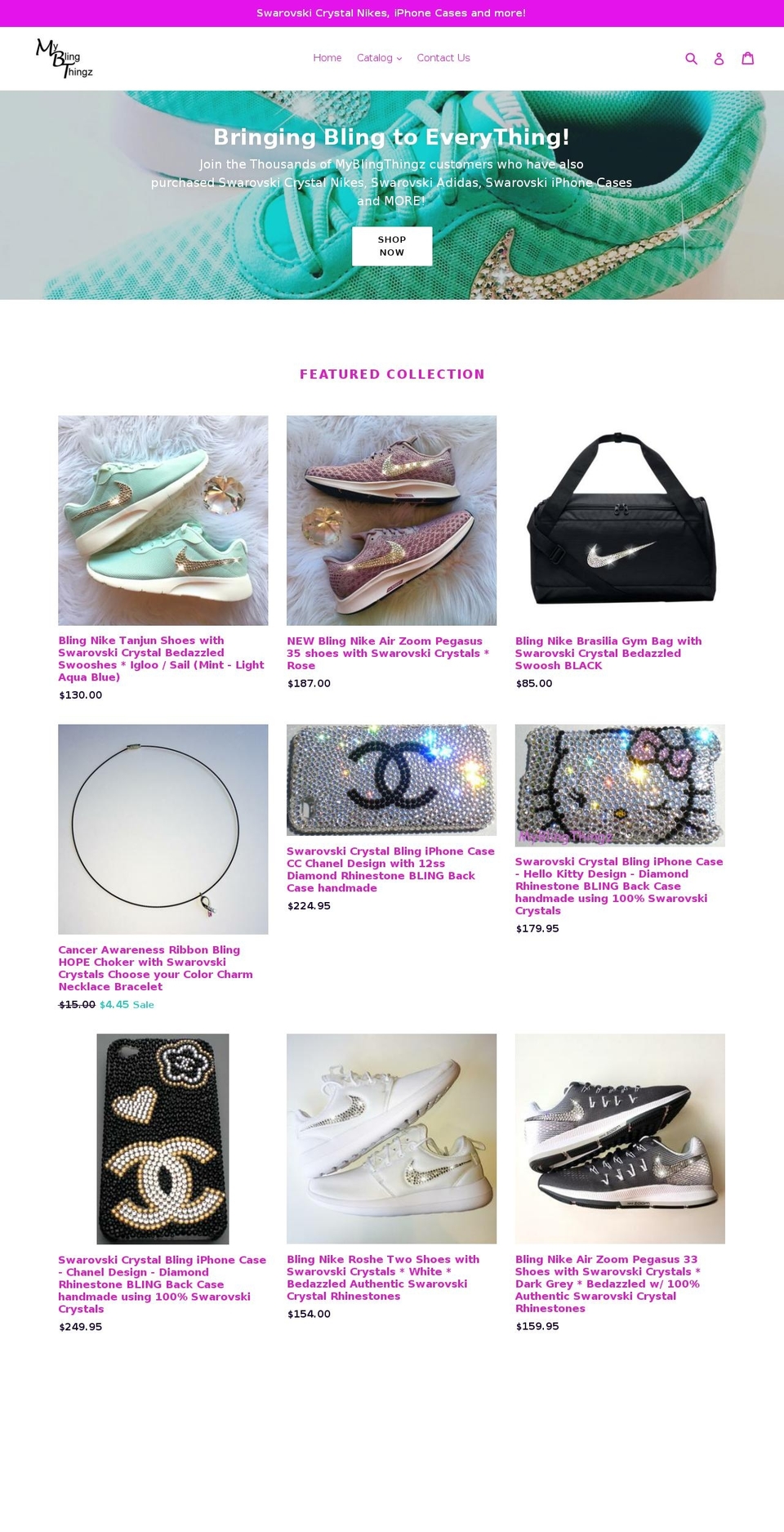 myblingthingz.com — Shopify storefront screenshot