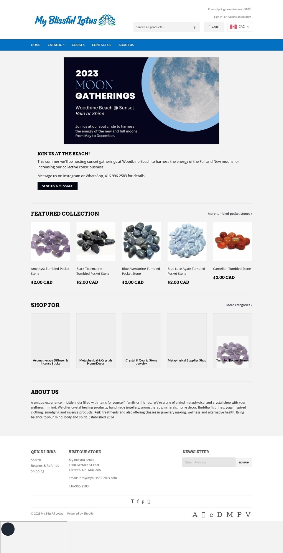 myblissfullotus.com shopify website screenshot