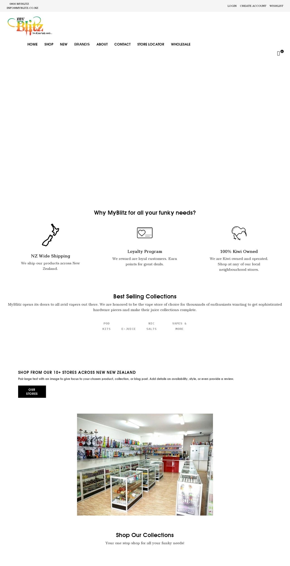 myblitz.co.nz shopify website screenshot