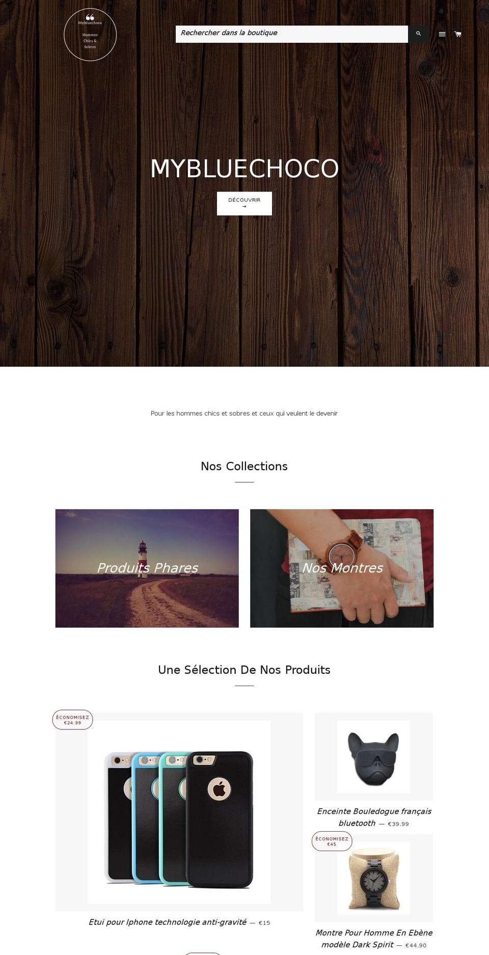 mybluechoco.com — Shopify storefront screenshot