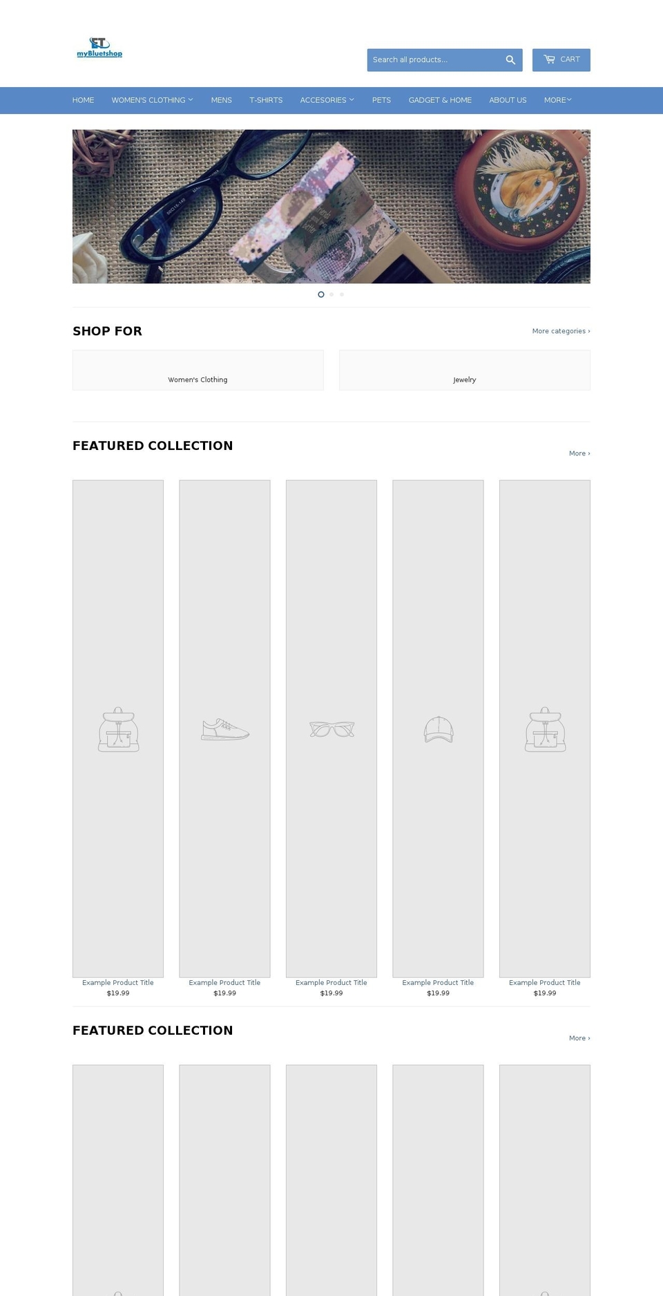 mybluetshop.com — Shopify storefront screenshot