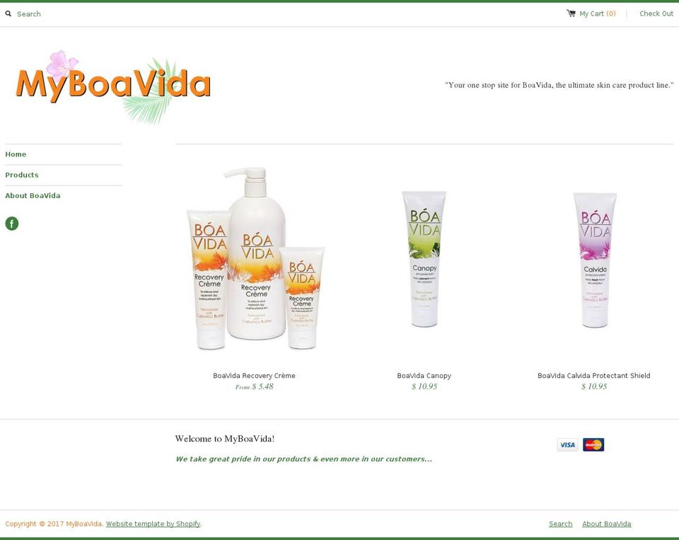 myboavida.com shopify website screenshot