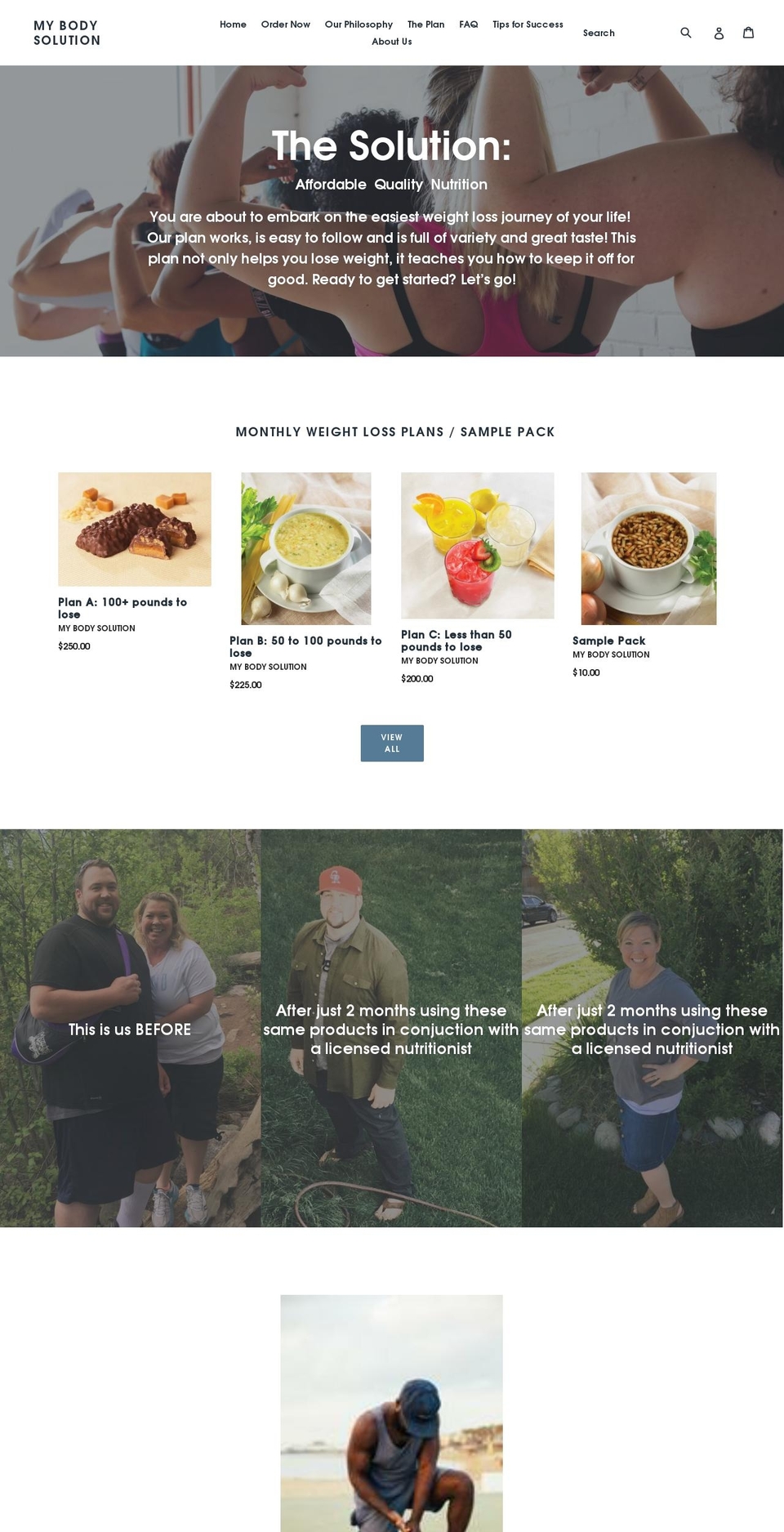 mybodysolution.com — Shopify storefront screenshot