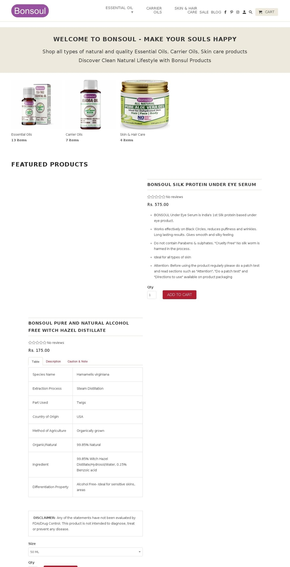 mybonsoul.com shopify website screenshot