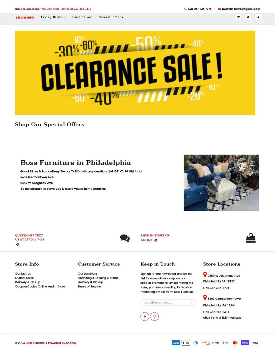 mybossfurniture.com shopify website screenshot