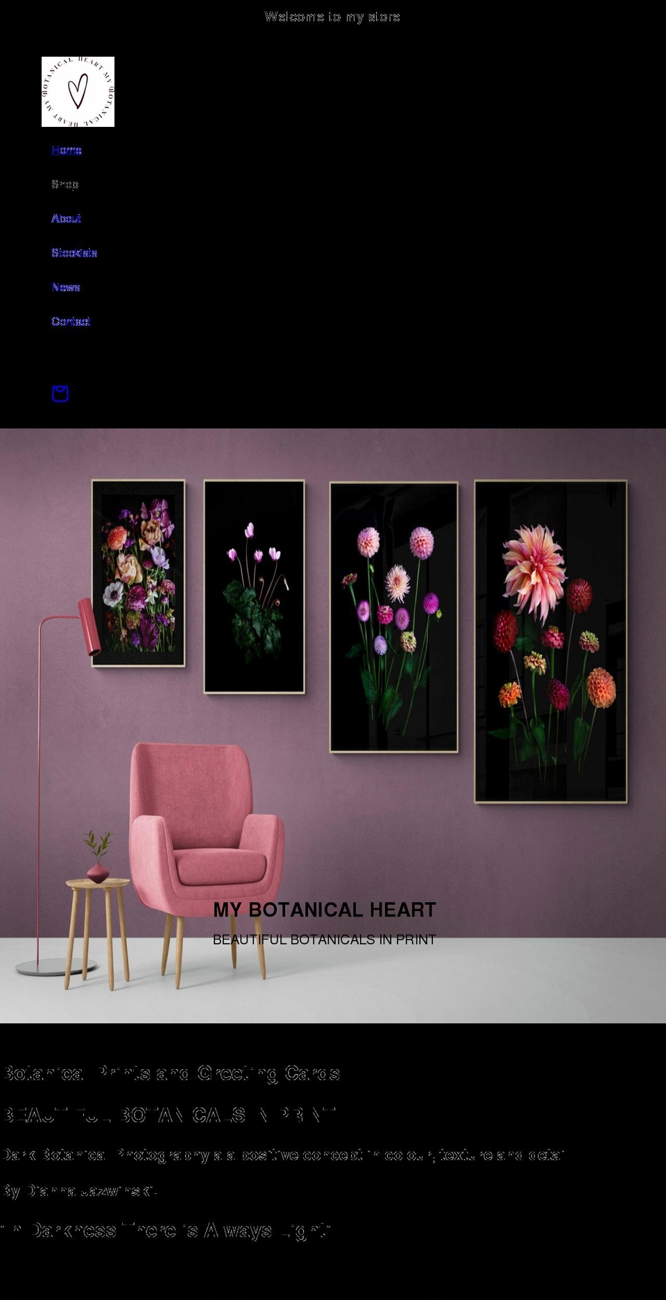 mybotanicalheart.com shopify website screenshot