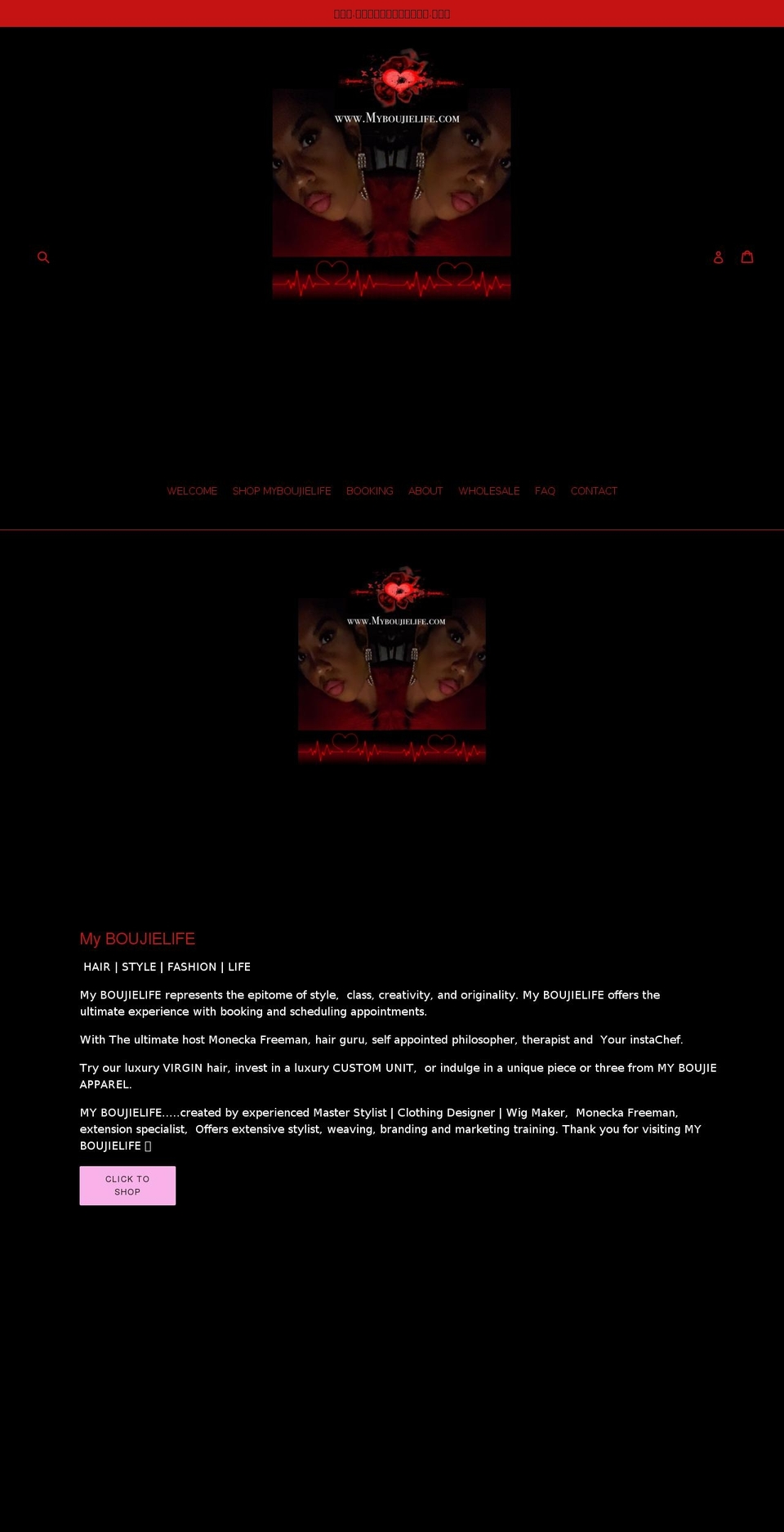 myboujielife.com shopify website screenshot