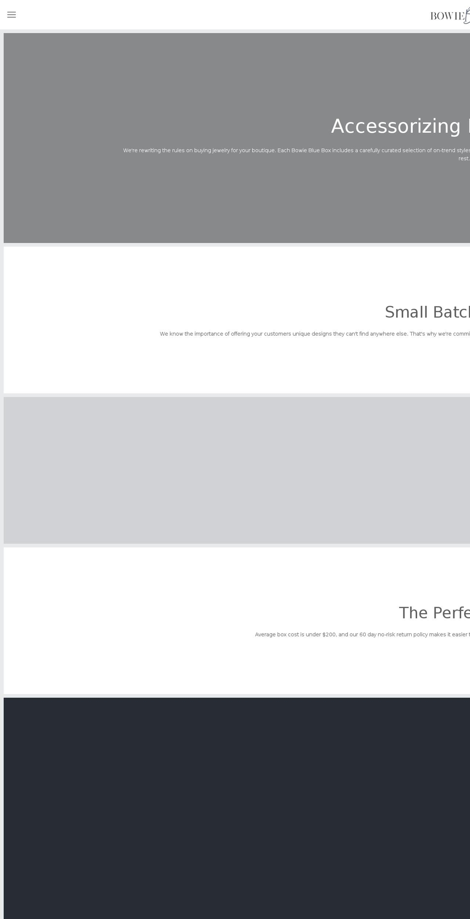 mybowieblue.com — Shopify storefront screenshot