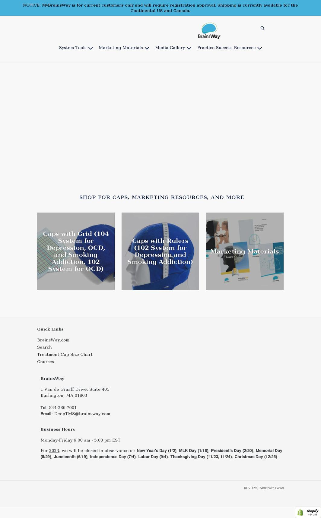 mybrainsway.com shopify website screenshot