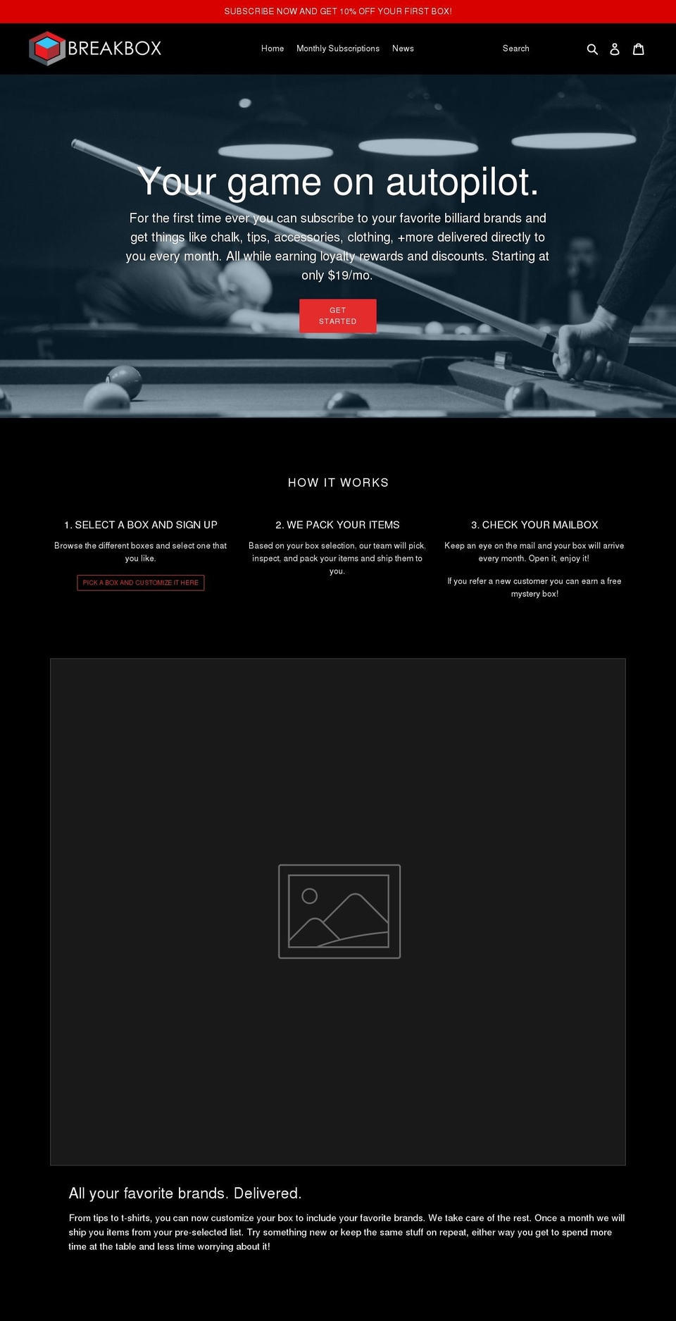 mybreakbox.com shopify website screenshot