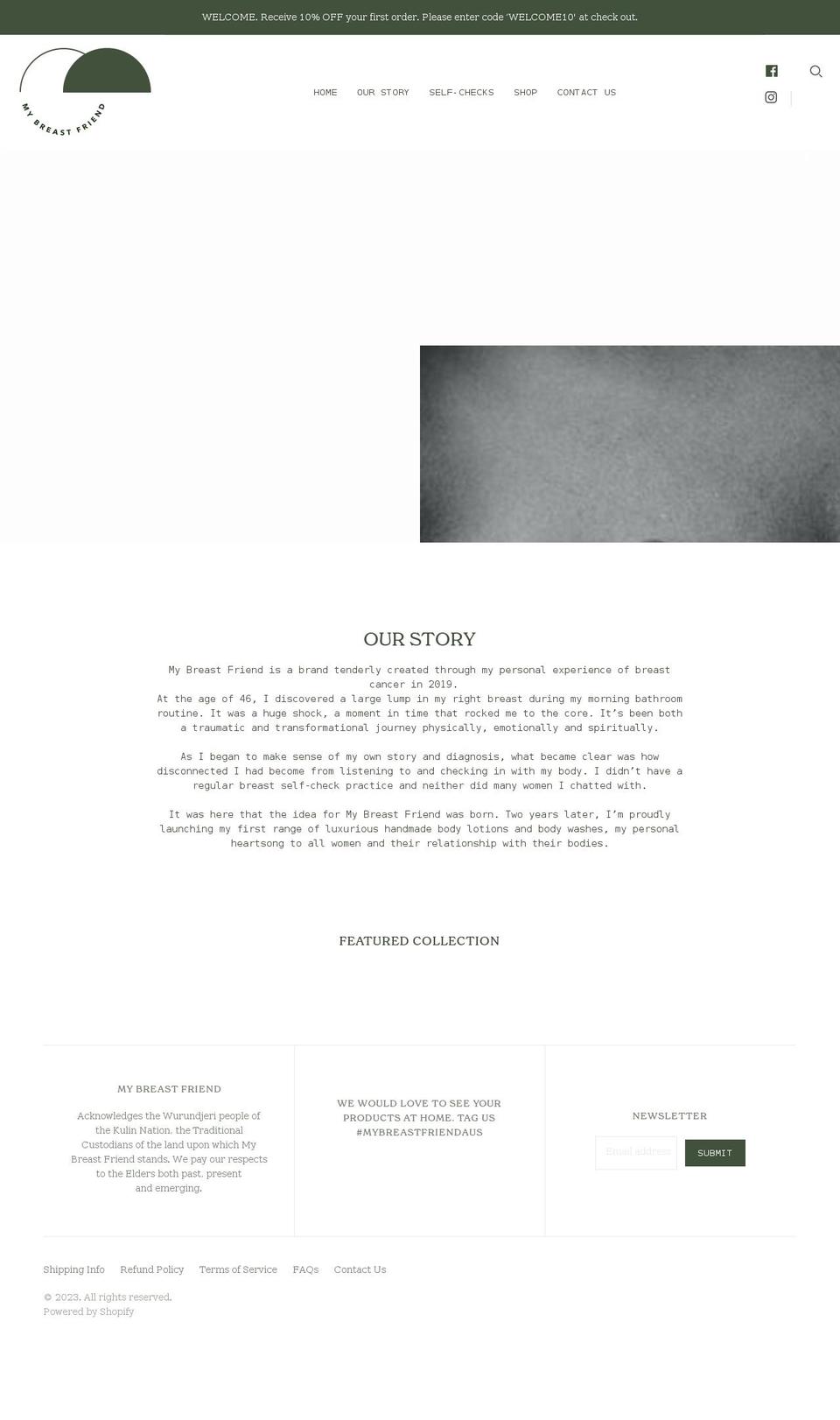 mybreastfriend.net shopify website screenshot