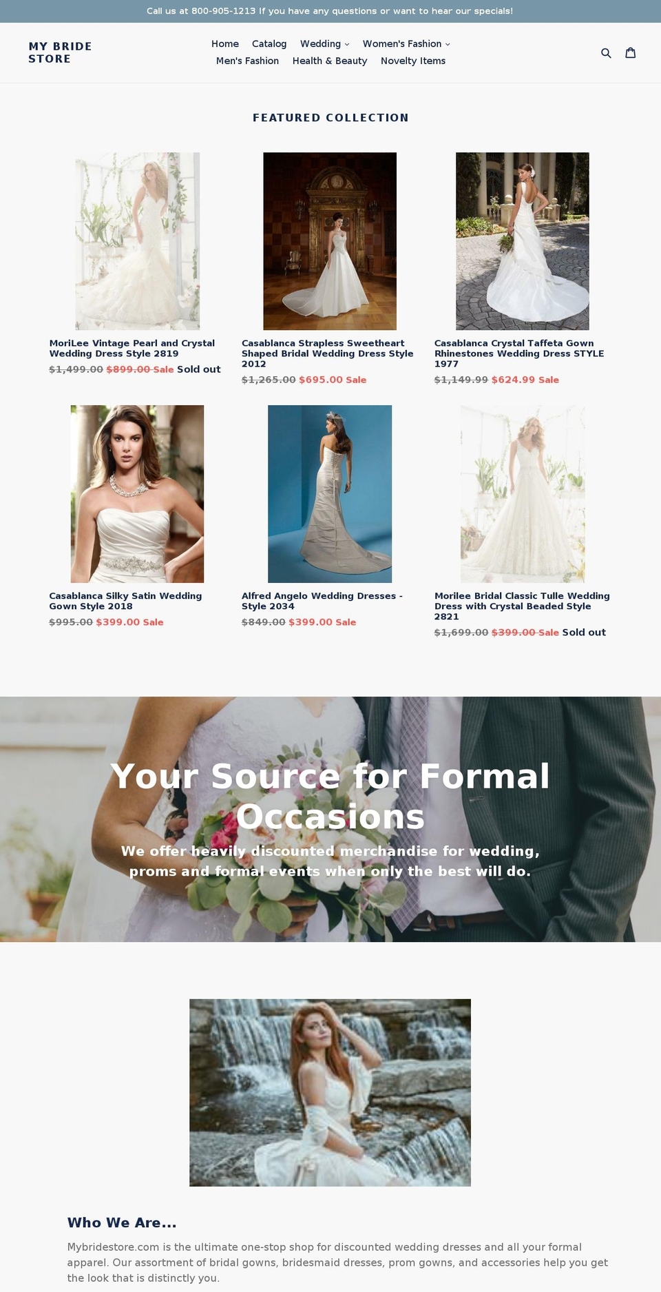 mybridestore.com — Shopify storefront screenshot